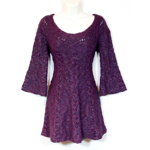 Free People Dresses & Skirts - Free People boho knit sweater dress tunic